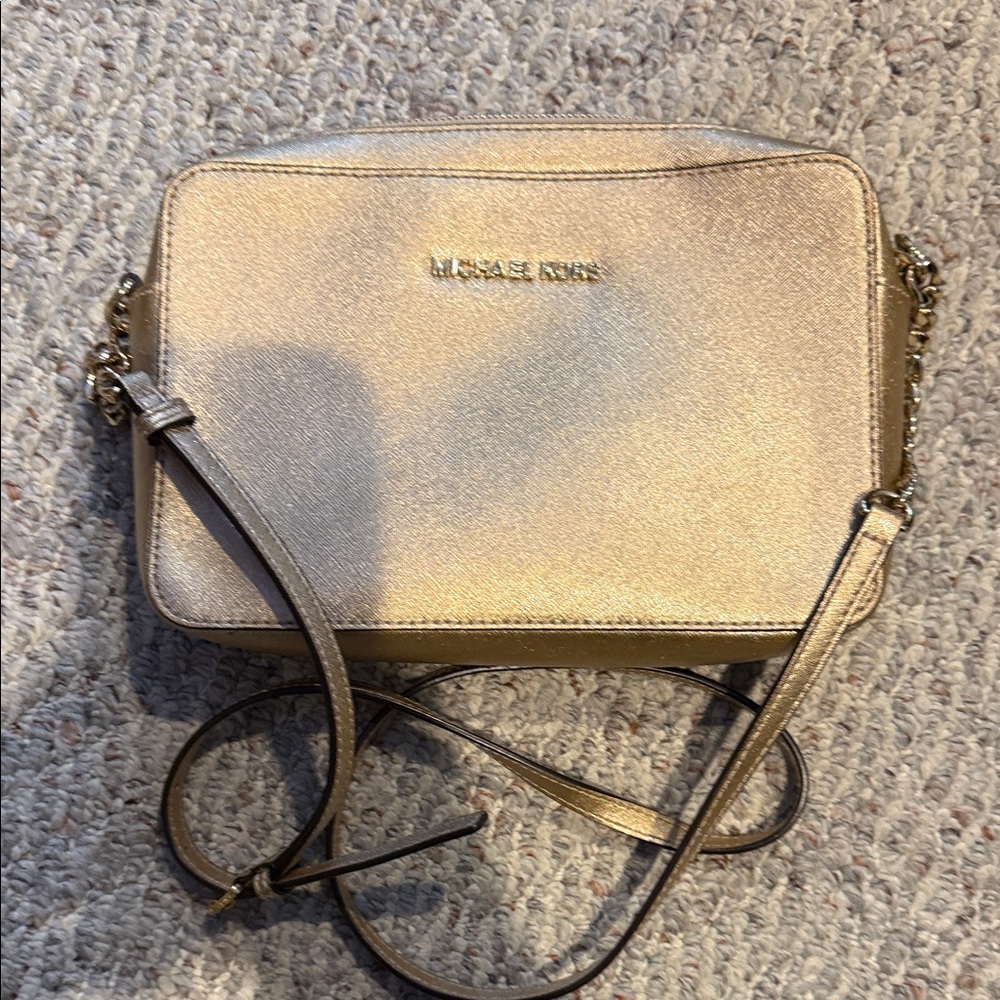 Michael Kors Metallic Gold Crossbody Bag
